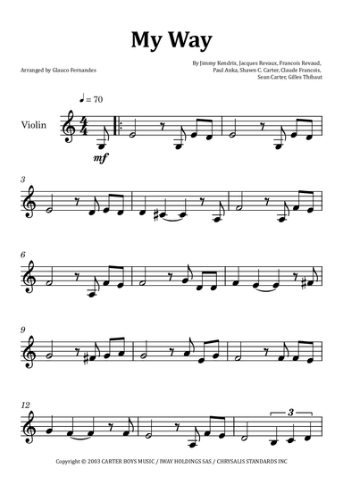 I Did It My Way (arr. Glauco Fernandes)