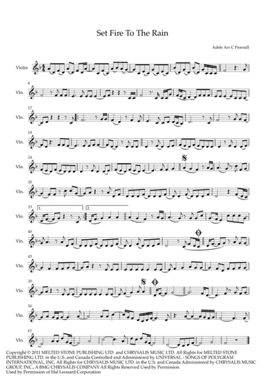 Set Fire To The Rain (arr. Caroline Pearsall)