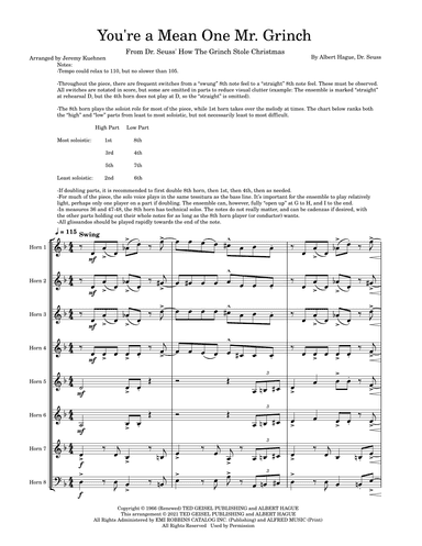 You're A Mean One, Mr. Grinch (arr. Jeremy Kuehnen)