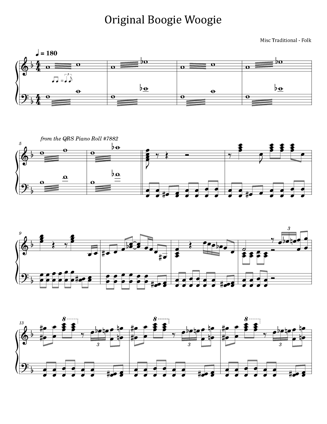 Original Boogie Woogie (arr. poon)