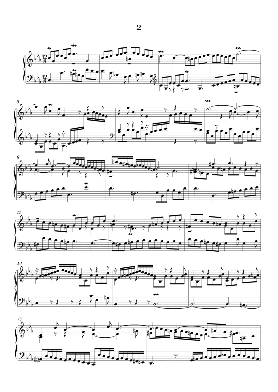 J.S.Bach:Three-Part Sinfonia No.2