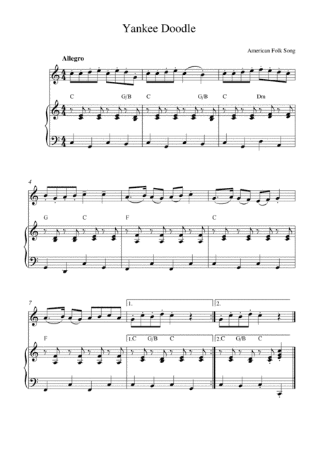 Yankee Doodle (arr. Kaiserin Rebecca)