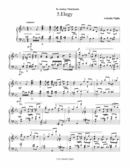 5.Elegy from Morceaux de Salon