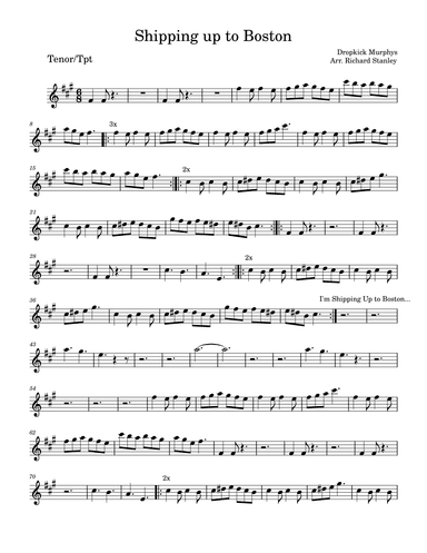 I'm Shipping Up To Boston (arr. Richard Stanley)