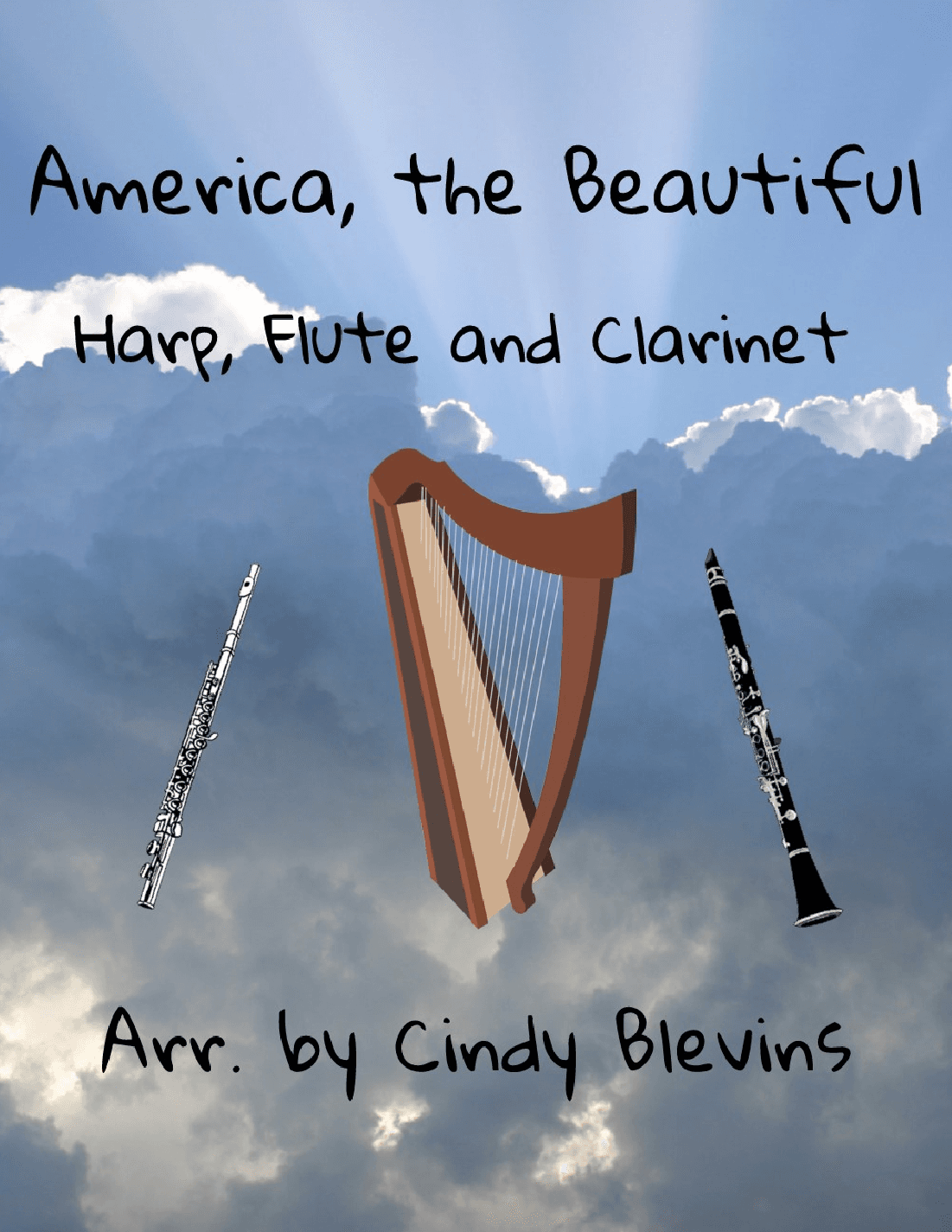 America, the Beautiful, Harp, Flute, and Clarinet (arr. Cindy Blevins)