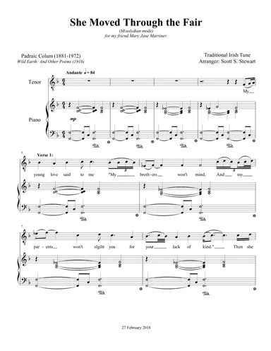 She Moved Through the Fair (Irish folk song) (arr. Scott S. Stewart)