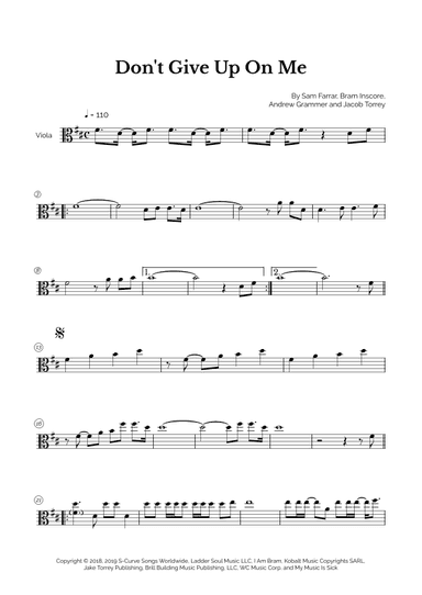 Don't Give Up On Me (arr. Marcos Soares)