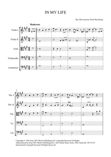In My Life (arr. Alex Nunes Rodrigues)