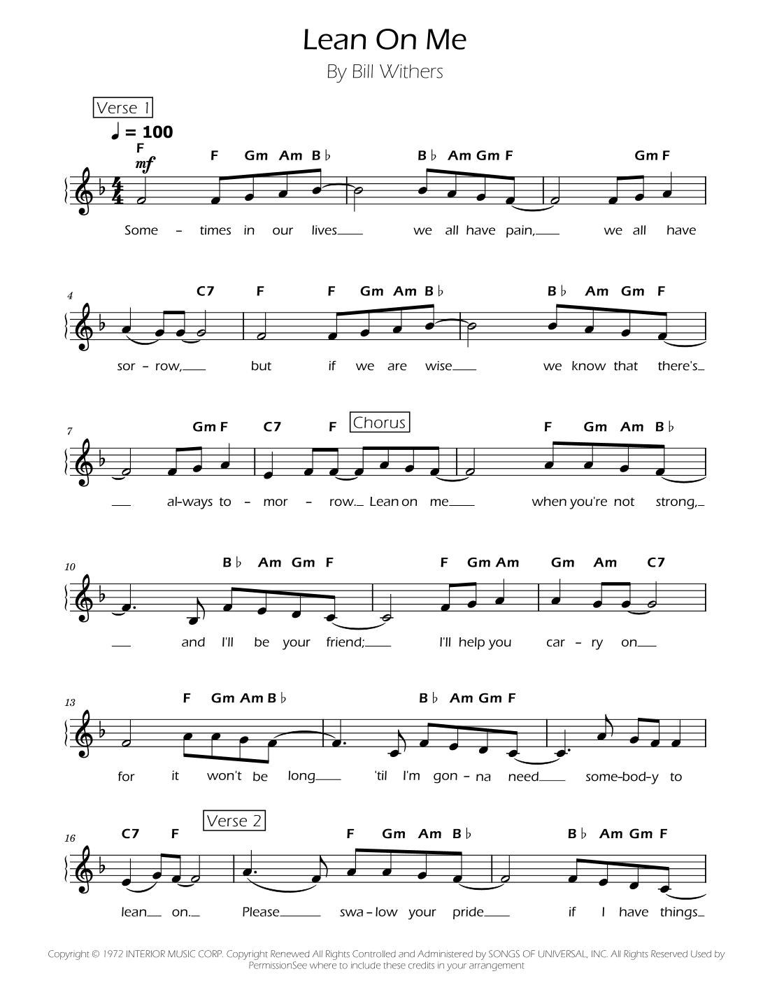 Lean On Me (arr. Ygor Nunes)