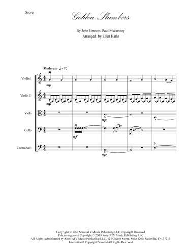 Golden Slumbers (arr. Ellen Harle)