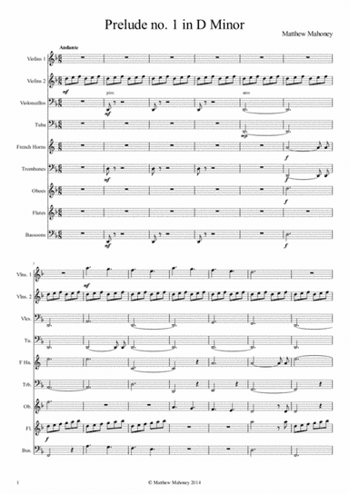 Prelude no. 1 in D Minor