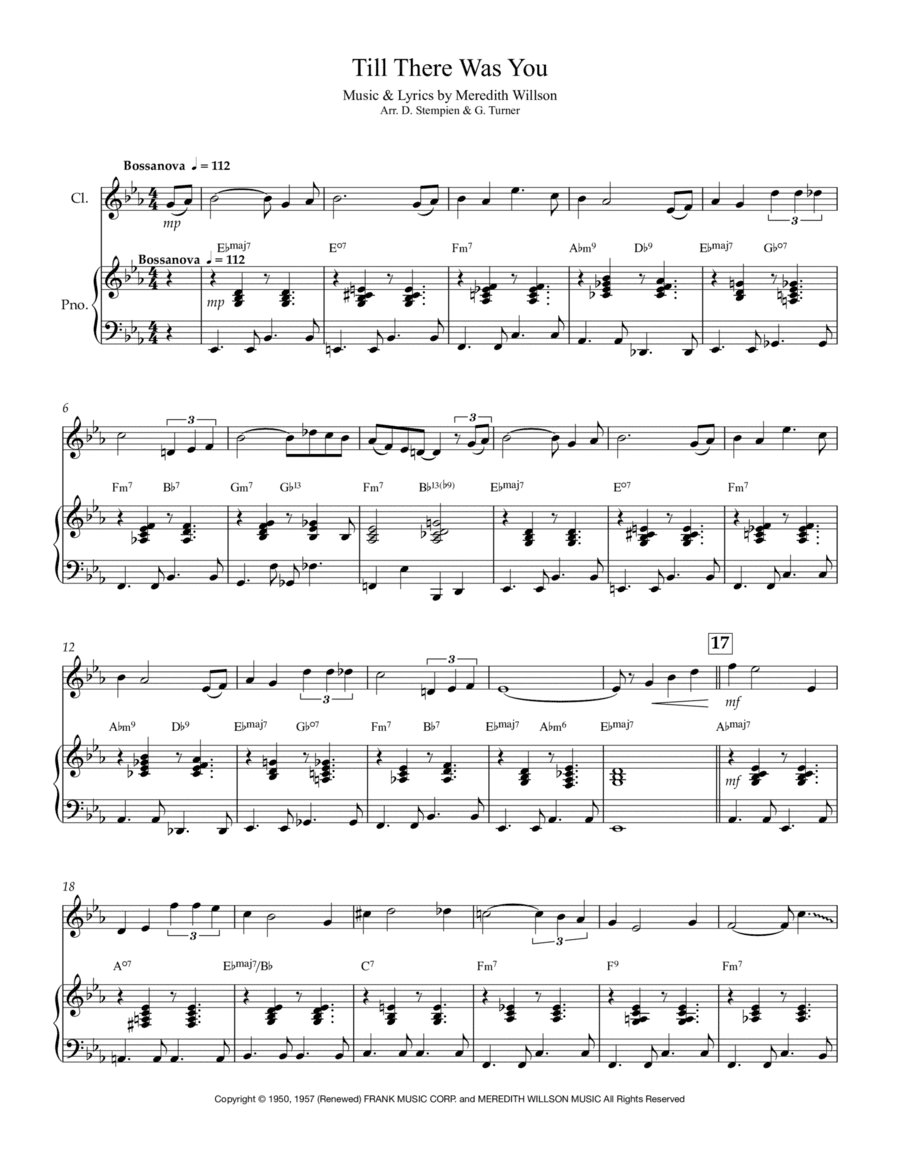 Till There Was You (arr. Debra E. Stempien & Gregory H. Turner)