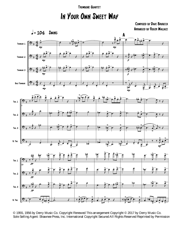 In Your Own Sweet Way (arr. Roger Wallace)