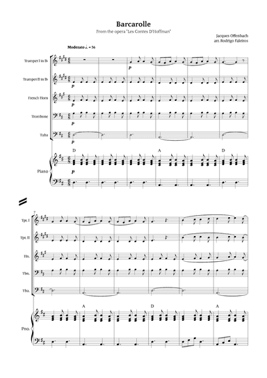 Barcarolle - Belle Nuit, O Nuit D'Amour (arr. Rodrigo Faleiros)