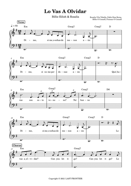 Lo Vas A Olvidar (arr. Anacrusa)
