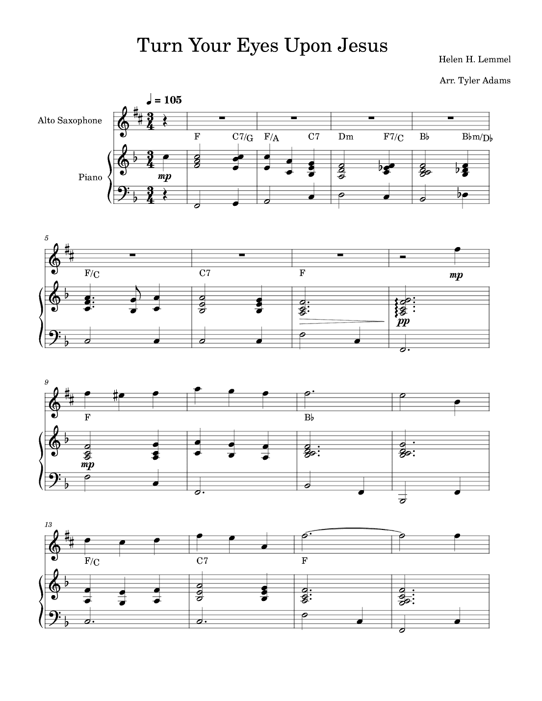 Turn Your Eyes Upon Jesus (arr. Tyler Adams)