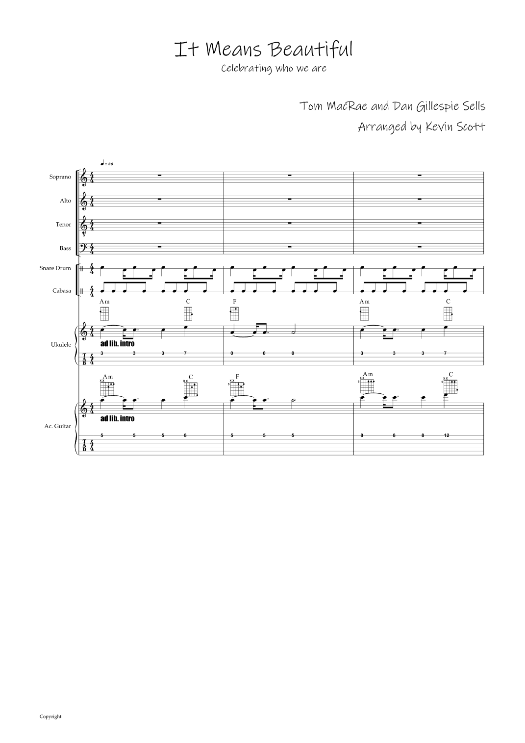 It means beautiful (arr. Kevin Scott)