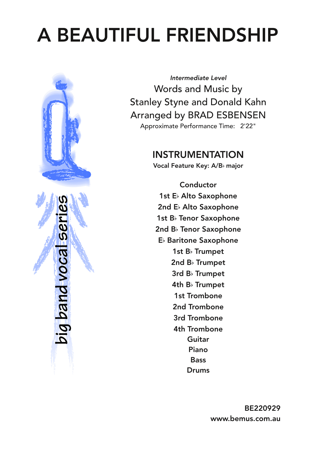 A Beautiful Friendship (arr. Brad Esbensen)