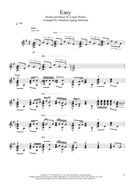 Easy (arr. Antonius Agung Setiawan)