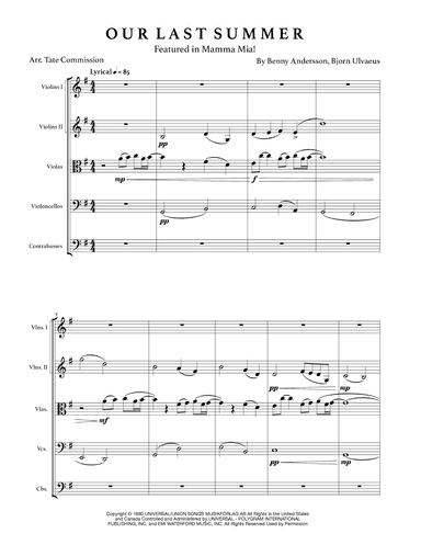 Our Last Summer (arr. Tate Commission)