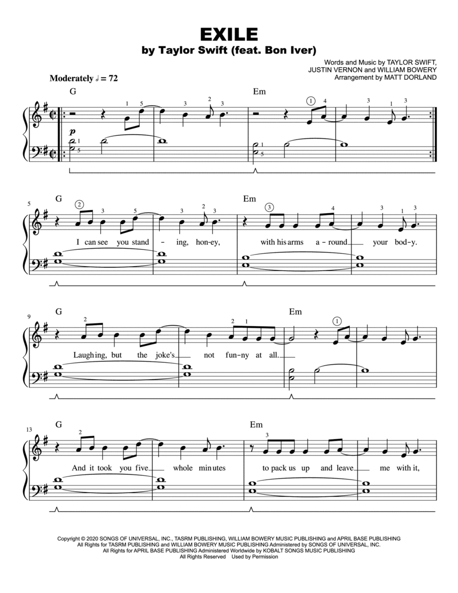 Exile (arr. Matt Dorland)