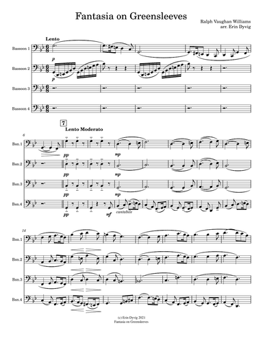 Fantasia on Greensleeves (arr. Erin Dyvig)