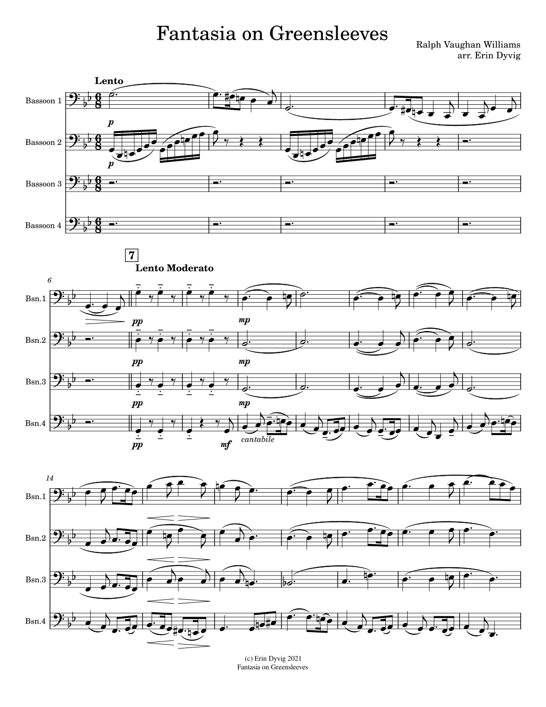 Fantasia on Greensleeves (arr. Erin Dyvig)