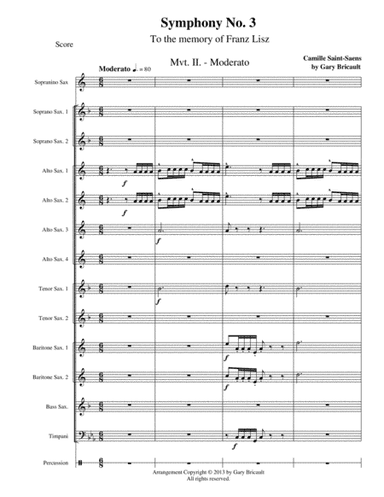Mvt. IIa. - Moderato (Scherzo) from Symphony No. 3 (arr. Gary Bricault)