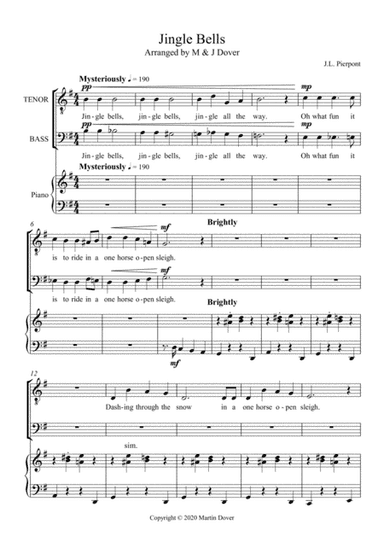Jingle Bells - TB Two part Choir (arr. M & J Dover)
