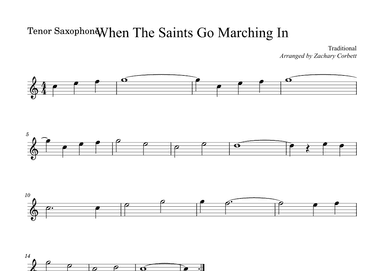 When The Saints Go Marching In (arr. Zachary Corbett)