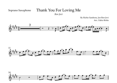 Thank You For Loving Me (arr. Fabio Britto)