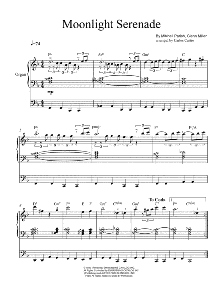 Moonlight Serenade (arr. Carlos Castro)