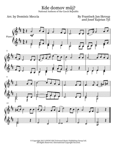Kde Domov Muj? (arr. Dominic Meccia)
