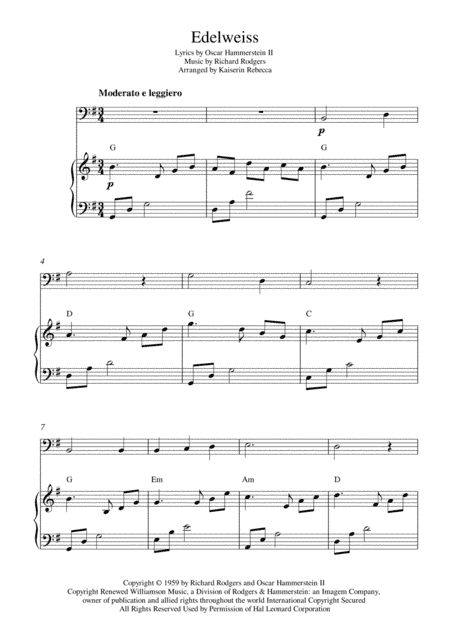 Edelweiss (arr. Kaiserin Rebecca)