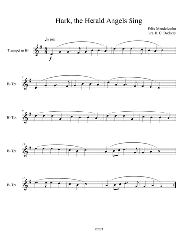 Hark, the Herald Angels Sing (Trumpet Solo) (arr. B. C. Dockery)