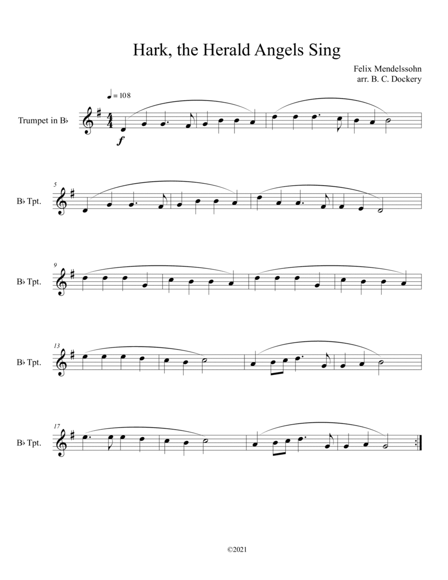 Hark, the Herald Angels Sing (Trumpet Solo) (arr. B. C. Dockery)