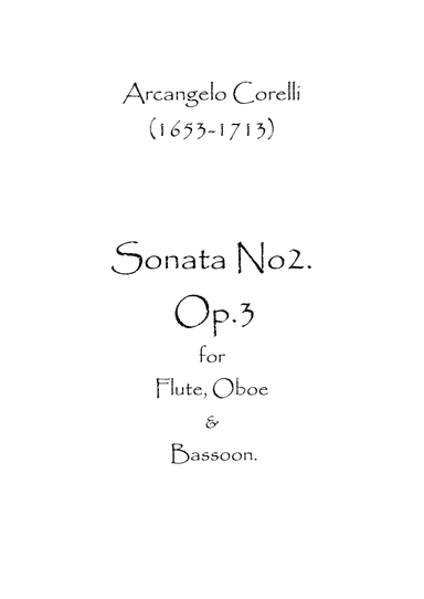 Sonata No.2 Op.3 (arr. Spence Bundy)