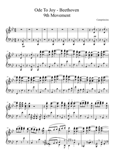 Ode To Joy - Beethoven - Symphony No 9 (arr. camprinxinx)