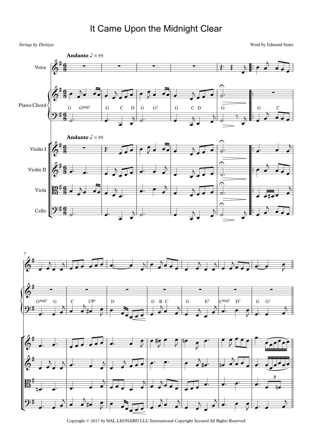 It Came Upon the Midnight Clear (arr. Dwitiya)