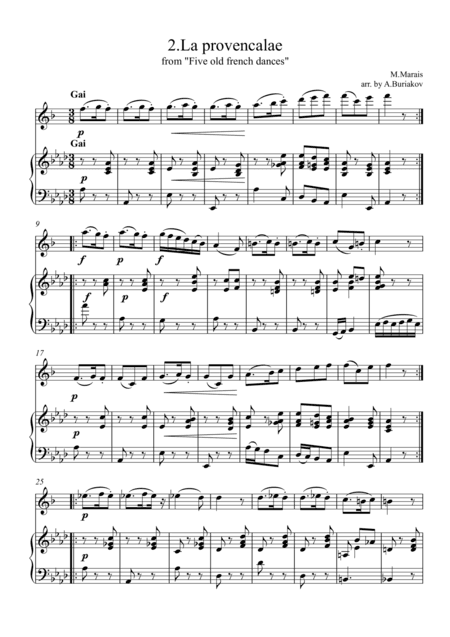 La provencalae from "Five old french dances" (arr. A.Buriakov)