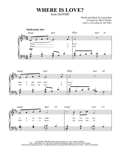 Where Is Love? (arr. Mark Phillips)