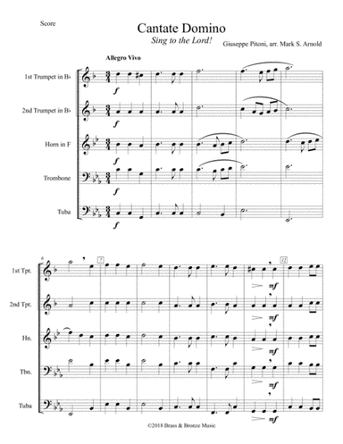 Cantate Domino (Sing unto the Lord) (arr. Mark Arnold)