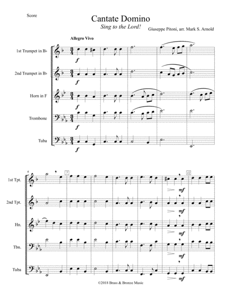 Cantate Domino (Sing unto the Lord) (arr. Mark Arnold)