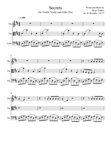 Secrets (arr. Ray Kamada)
