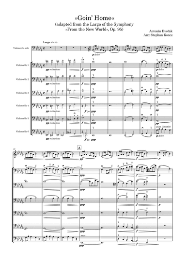 Goin' Home (arr. for solo cello and 6 cellos) (arr. Stephan Koncz)
