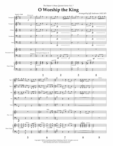 O Worship the King for Brass Quintet (arr. Jeff D. Anderson)