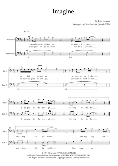 Imagine (arr. Cadu Barcelos)