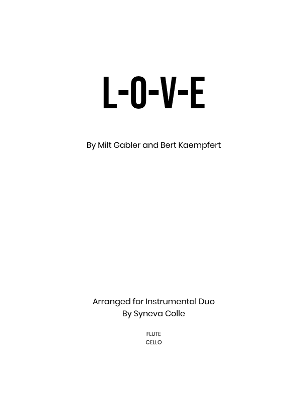 L-o-v-e (arr. Syneva Colle)