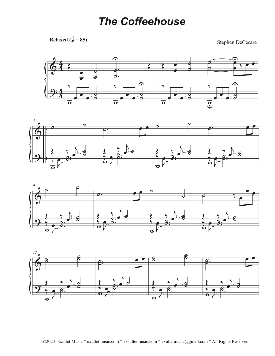 The Coffeehouse (Piano solo)