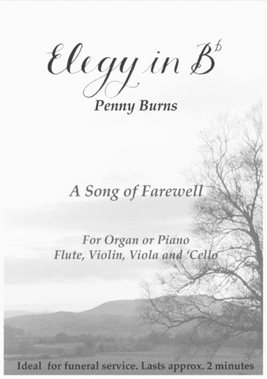 Elegy in Bb for organ Flute and strings